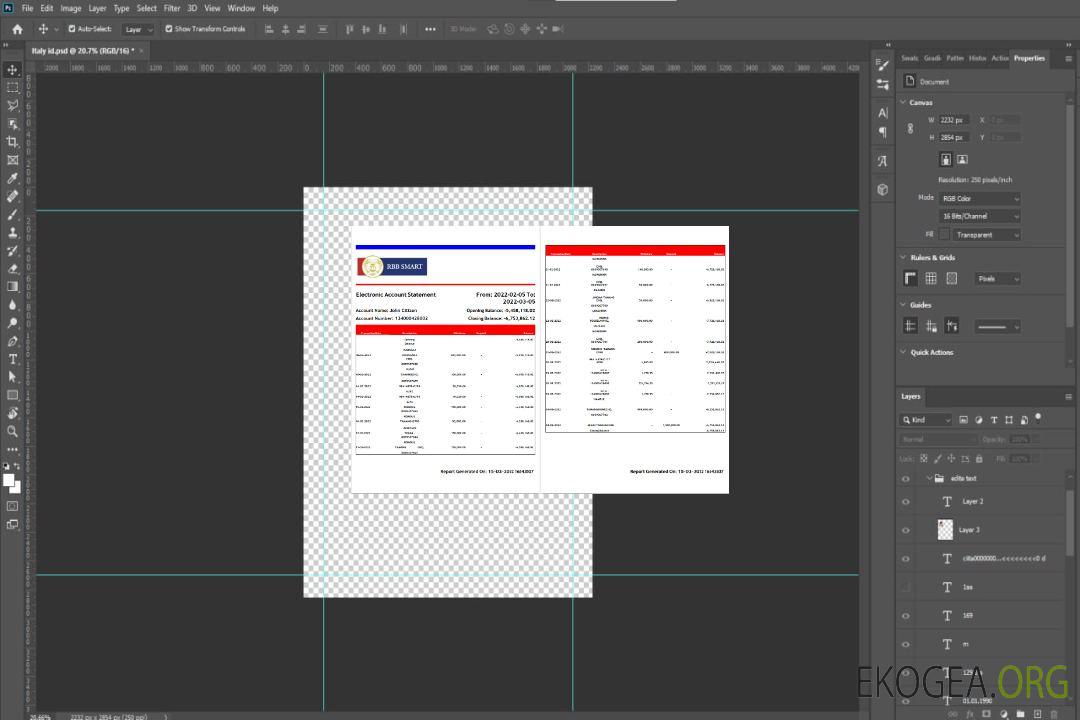 Relevé bancaire intelligent RBB Inde 2 pages template Relevé bancaire intelligent RBB Inde 2 pages template